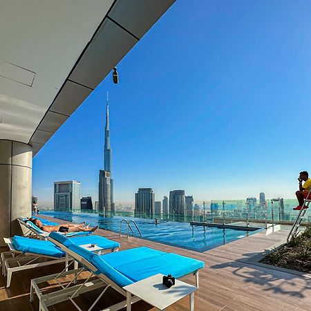 Best Burj Khalifa View Balcony Apartment With 64Th Floor Infinity Pool In Paramount Hotel Midtown Dubái Exterior foto